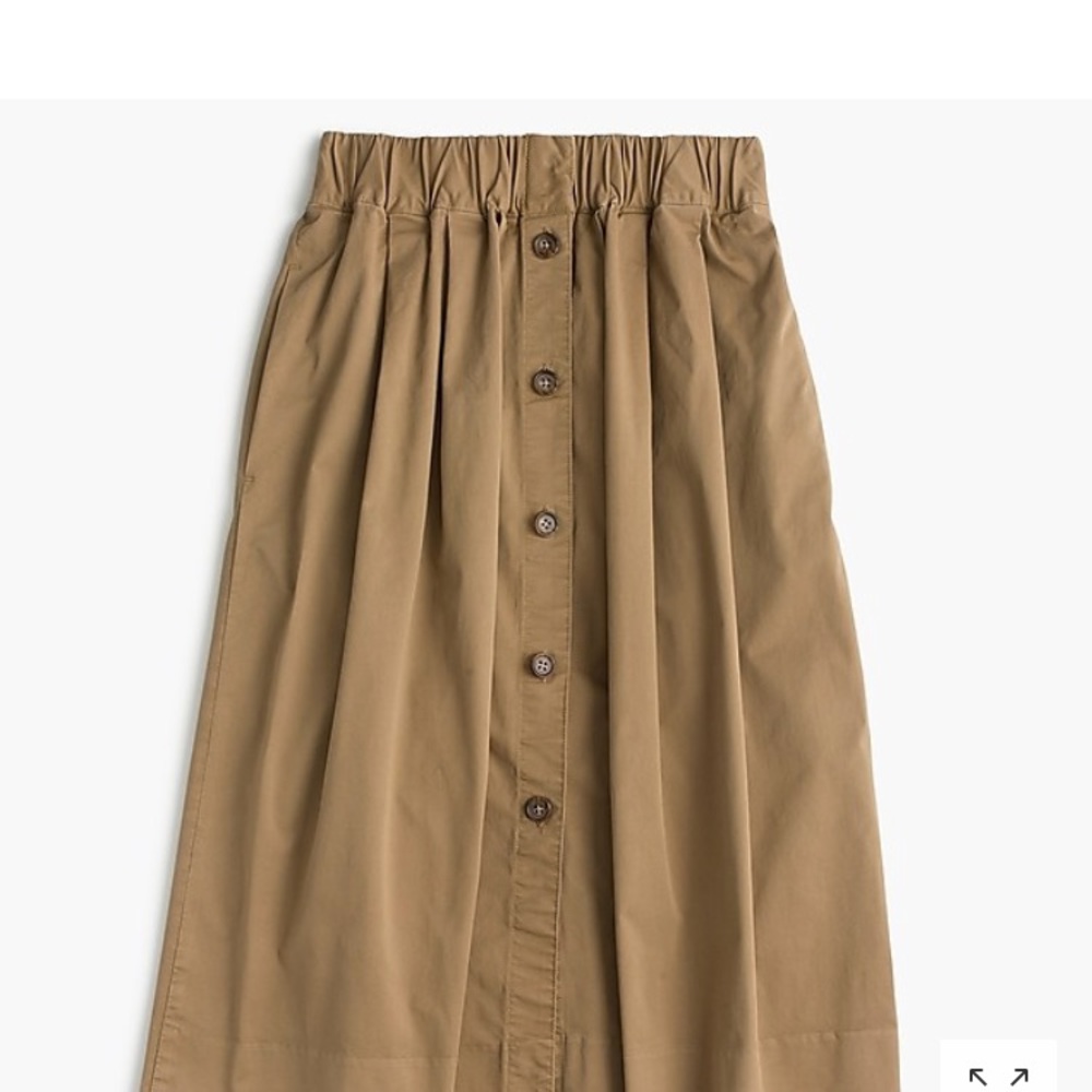 Chino button front skirt Jcrew